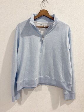 Travis Mathew- Cloud Half Zip Pullover in Heather Baby Lavender- XL